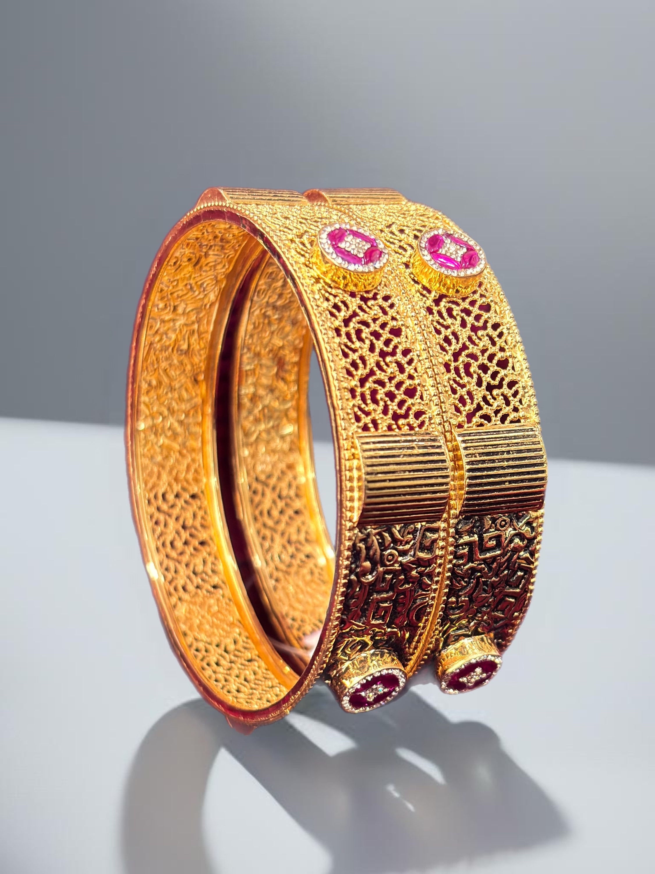 Beautiful Hand Crafted Multi Colour Bangles , 916 22K,42.220 image 2